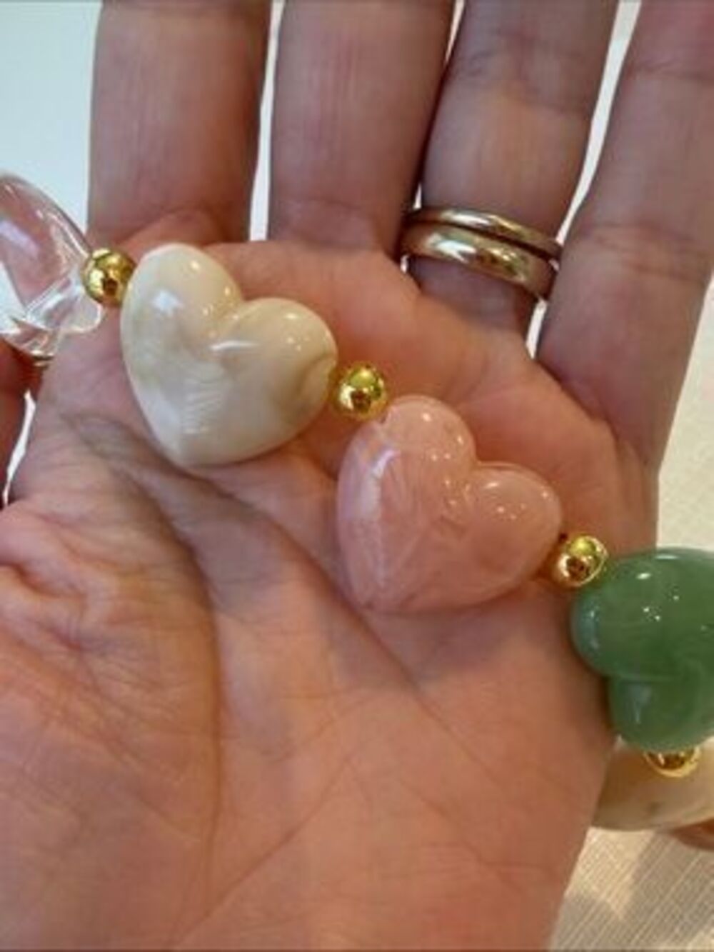 Multicolor Heart Bead Necklace